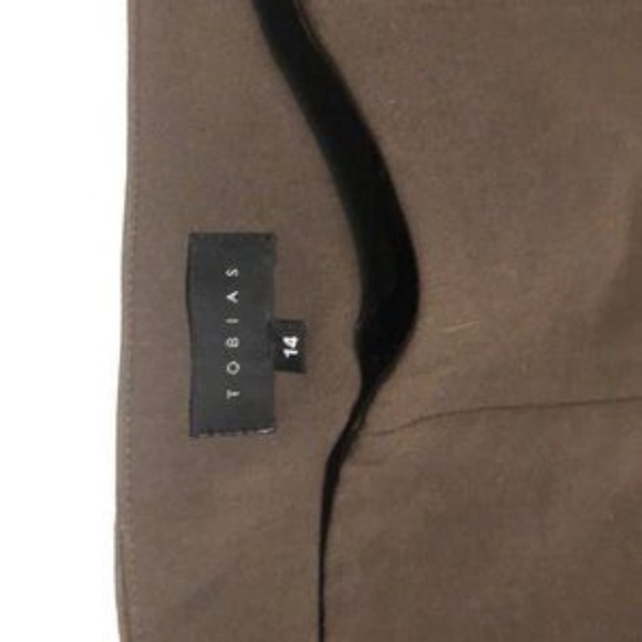 Tobias Size 14 Slim fit Dress Pants Light Brown - Picture 2 of 4